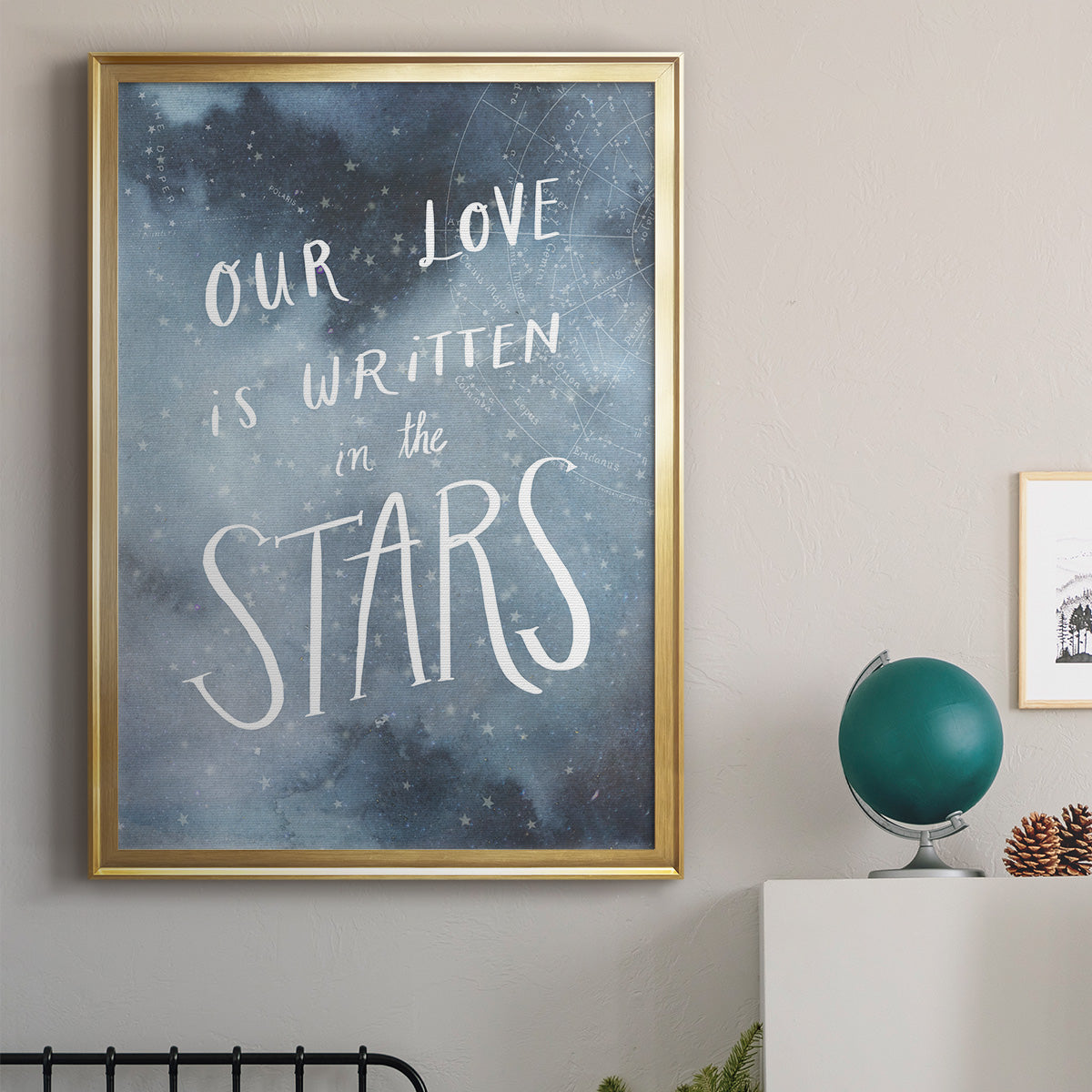 Celestial Love IV - Modern Framed Canvas Print