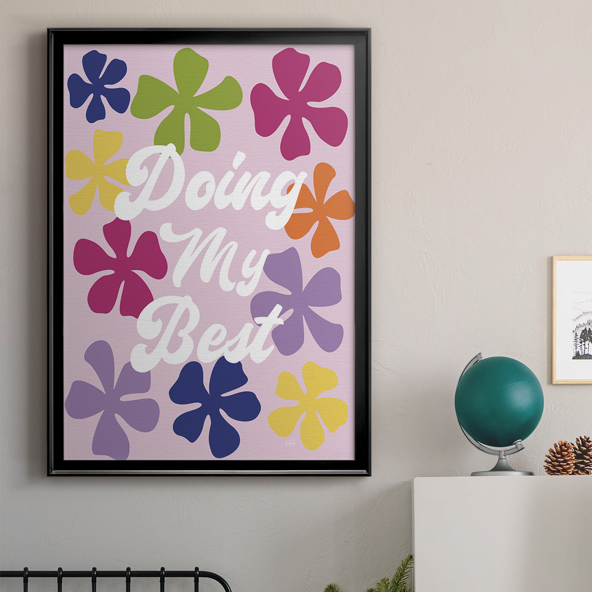 Doing My Best - Modern Framed Canvas Print