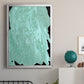 Teal Cascade II - Modern Framed Canvas Print