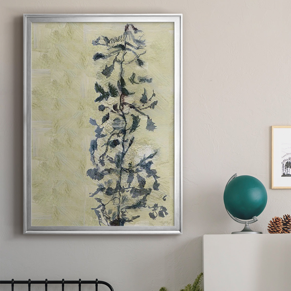 Chinoiserie 2 Tan I - Modern Framed Canvas Print