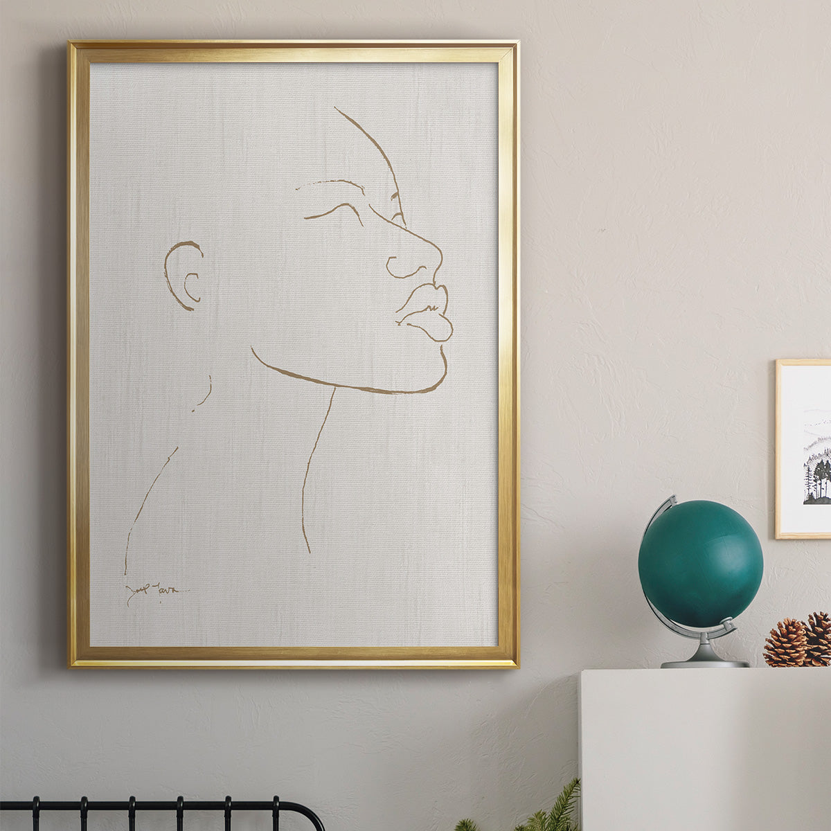 Portrait Sketch I - Modern Framed Canvas Print