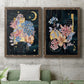 Moonlight Flowers I - Premium Framed Canvas 2 Piece Set - Ready to Hang