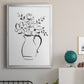 Sketchy Bouquet II - Modern Framed Canvas Print