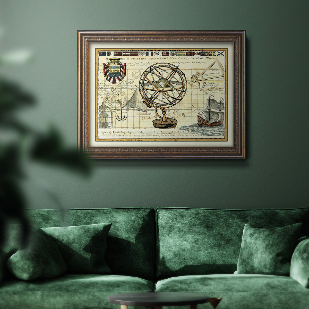 Nautical Map I Premium Framed Canvas- Ready to Hang