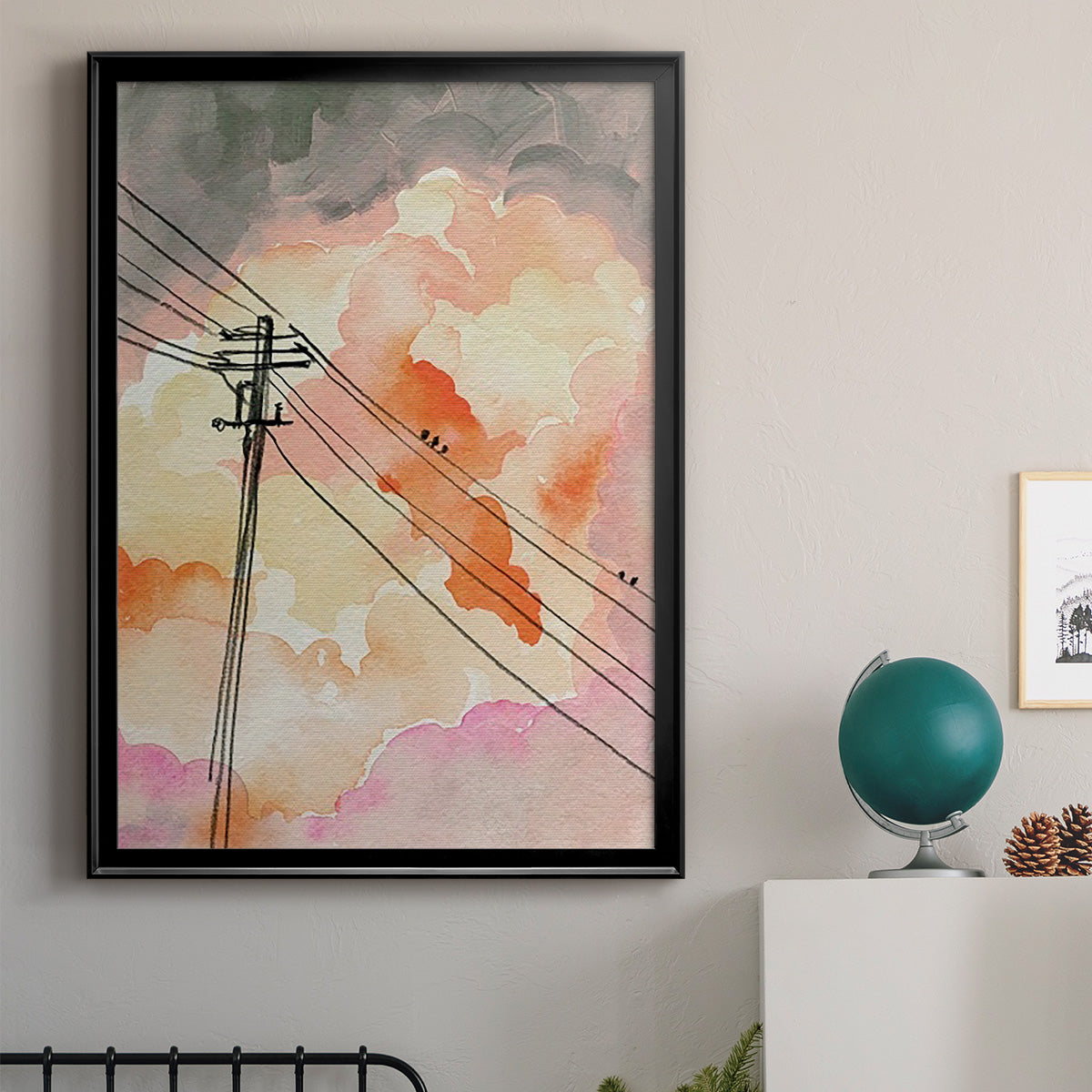 Cloudy Communication II - Modern Framed Canvas Print