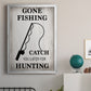 Gone Fishing - Modern Framed Canvas Print