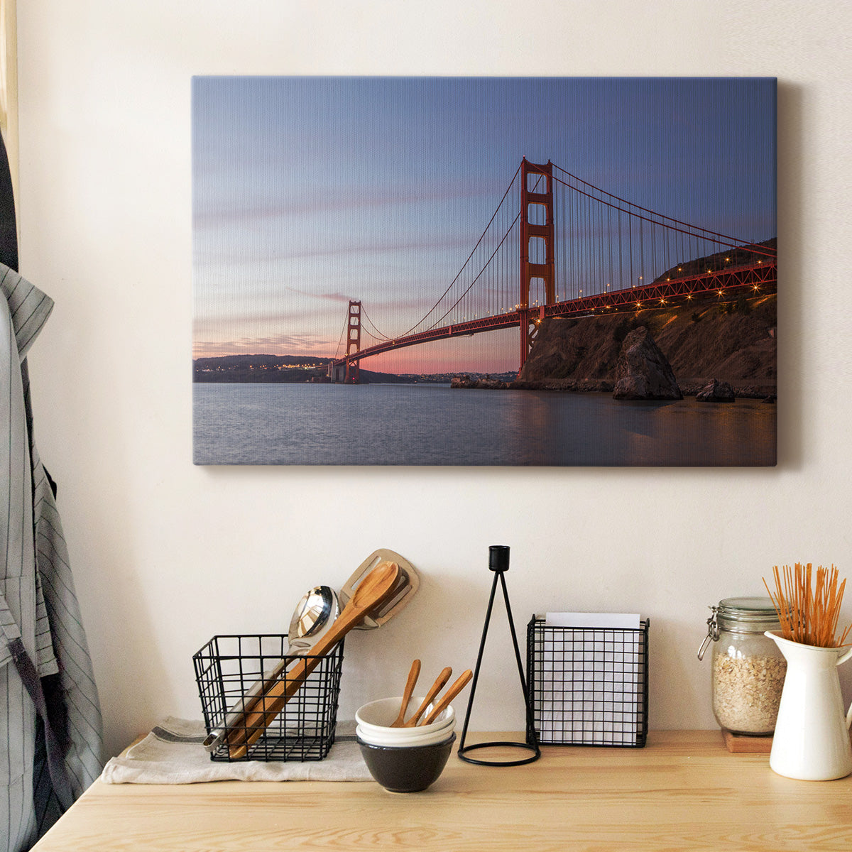 Golden Gate Span Premium Gallery Wrapped Canvas - Ready to Hang