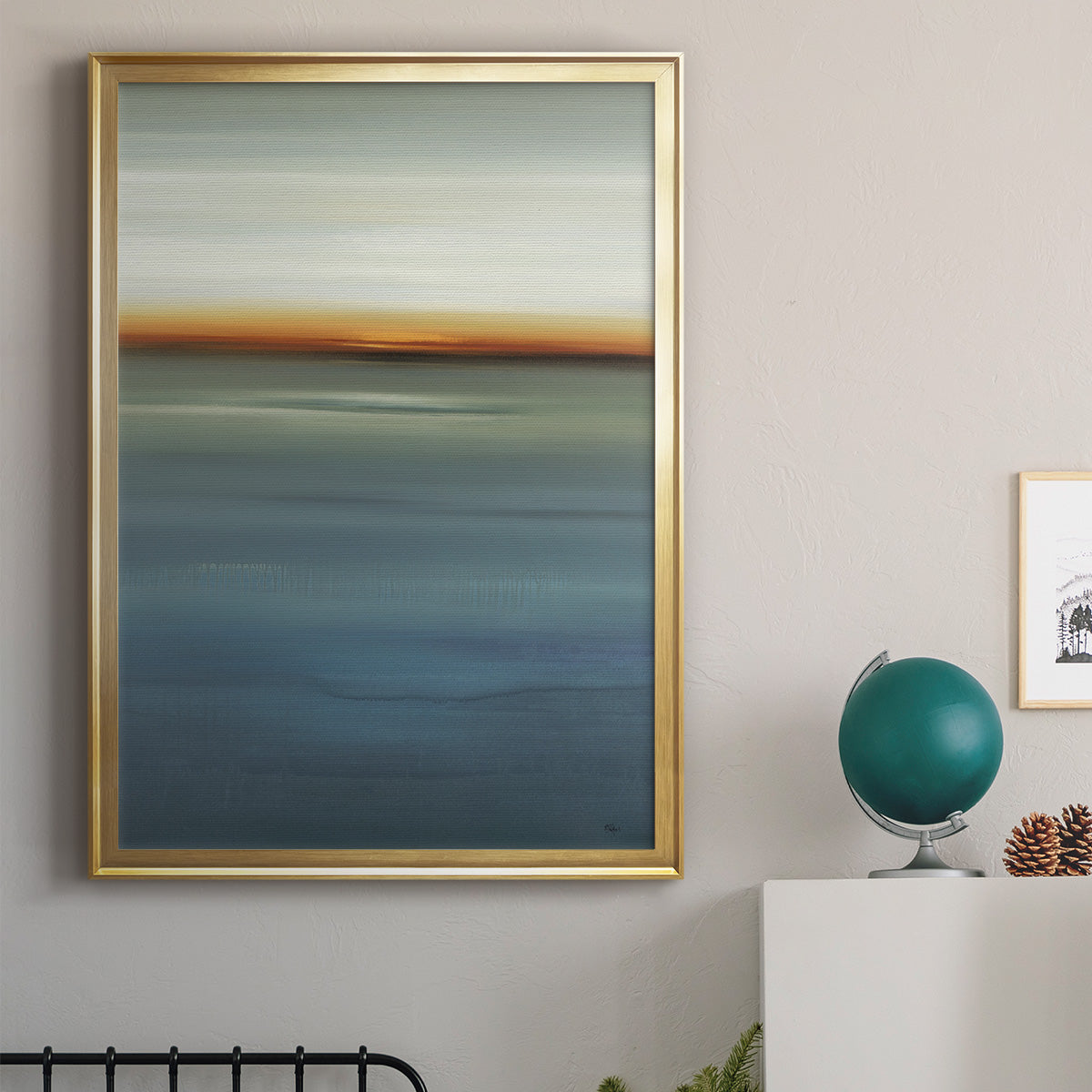 Beside the Blue I - Modern Framed Canvas Print