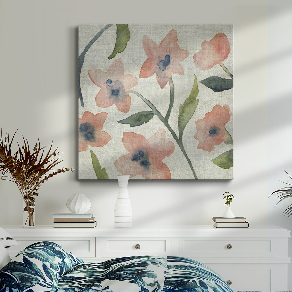 Blush Pink Blooms III-Premium Gallery Wrapped Canvas - Ready to Hang