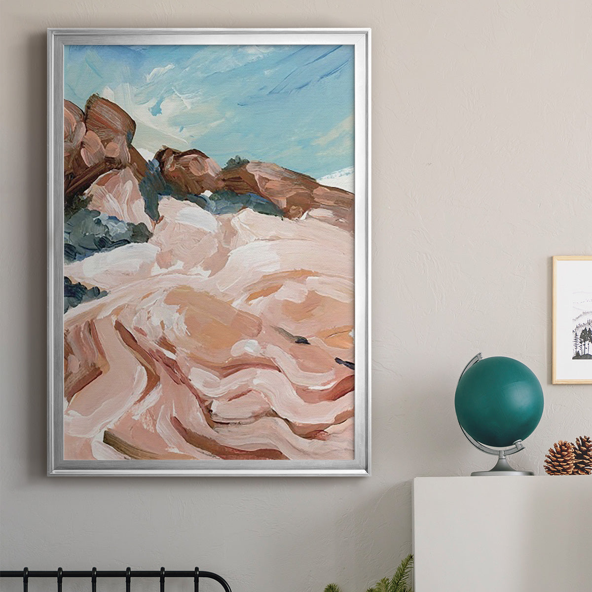 Impasto Plateau I - Modern Framed Canvas Print