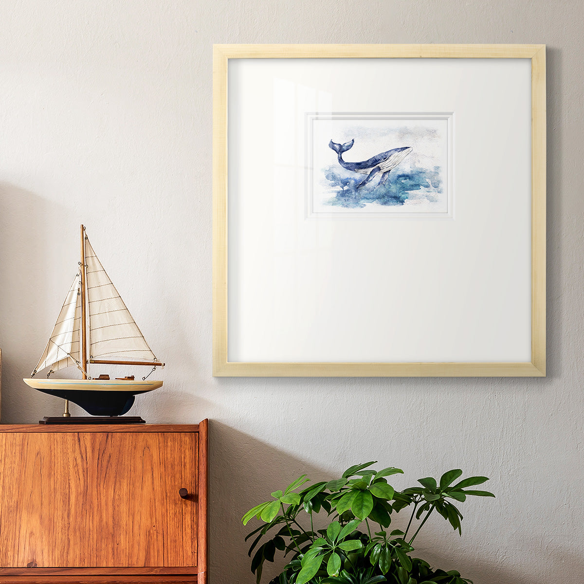 Beautiful Breach Premium Framed Print Double Matboard