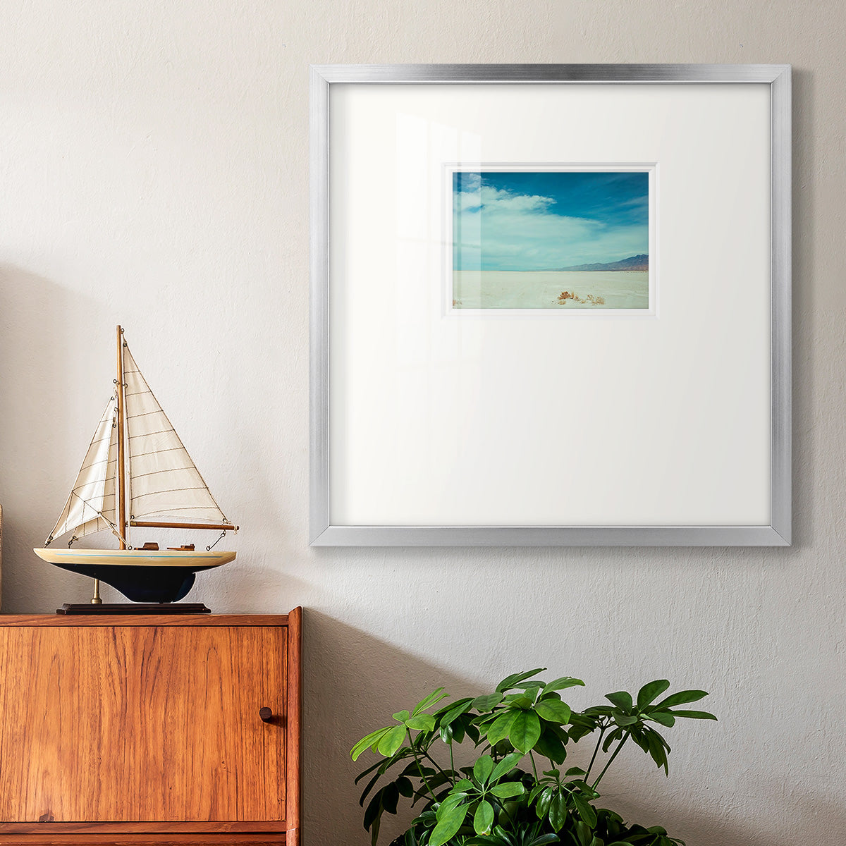 Salt Flat Walk I Premium Framed Print Double Matboard