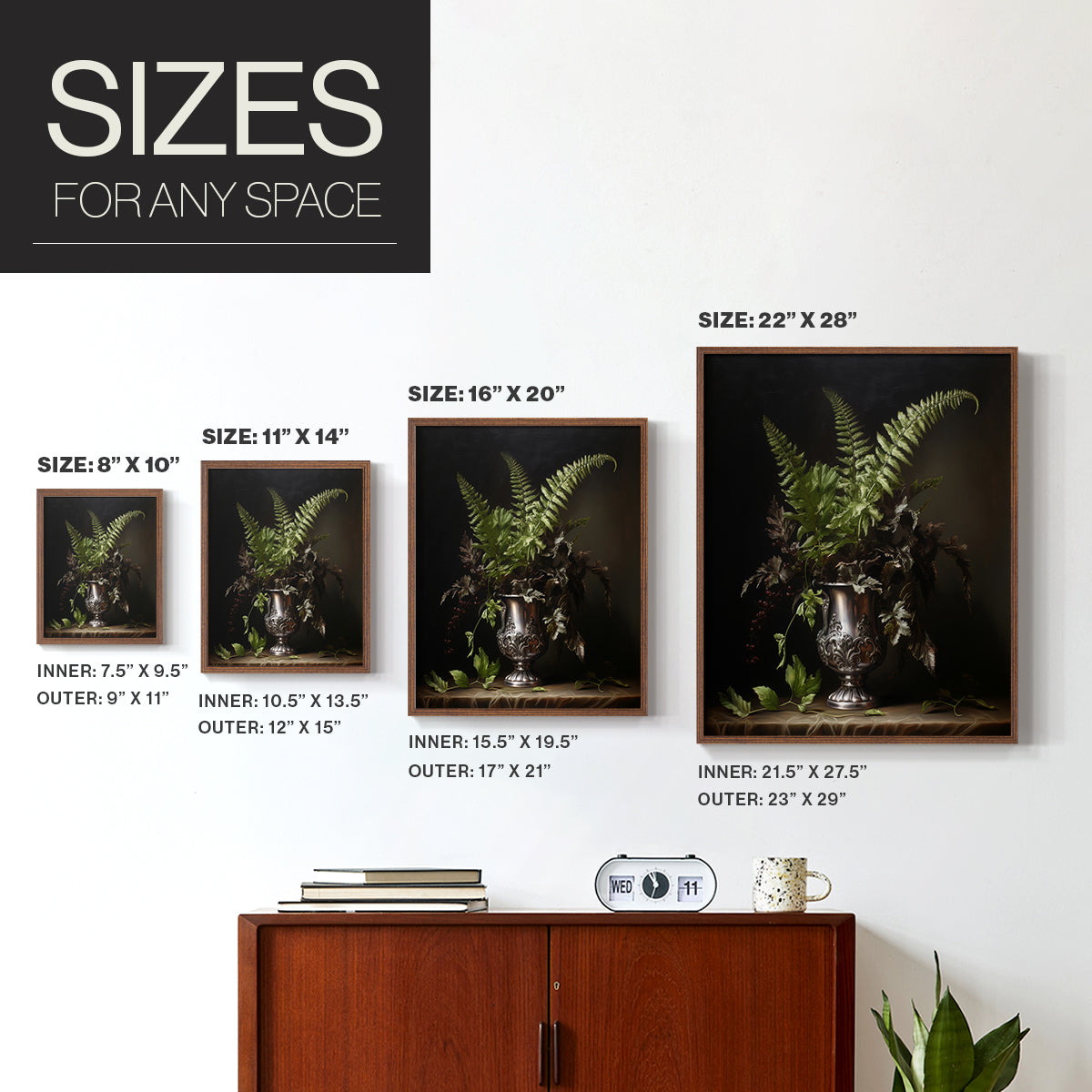 Floral Study Series LXXI - Restickable Framed Art Set