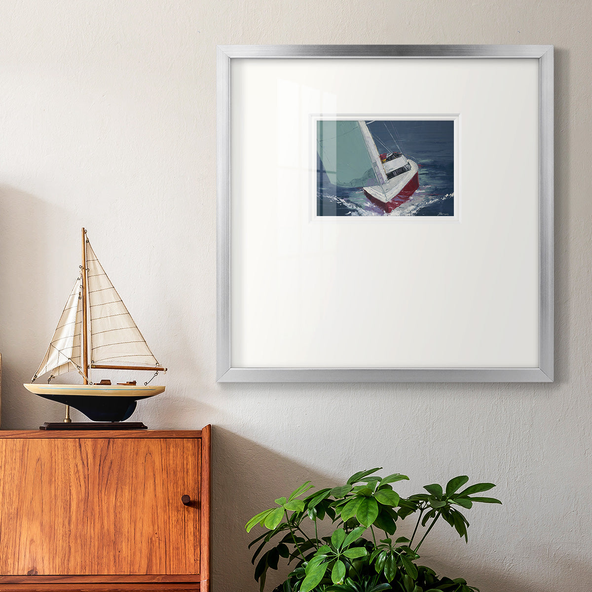 Day Sailing- Premium Framed Print Double Matboard