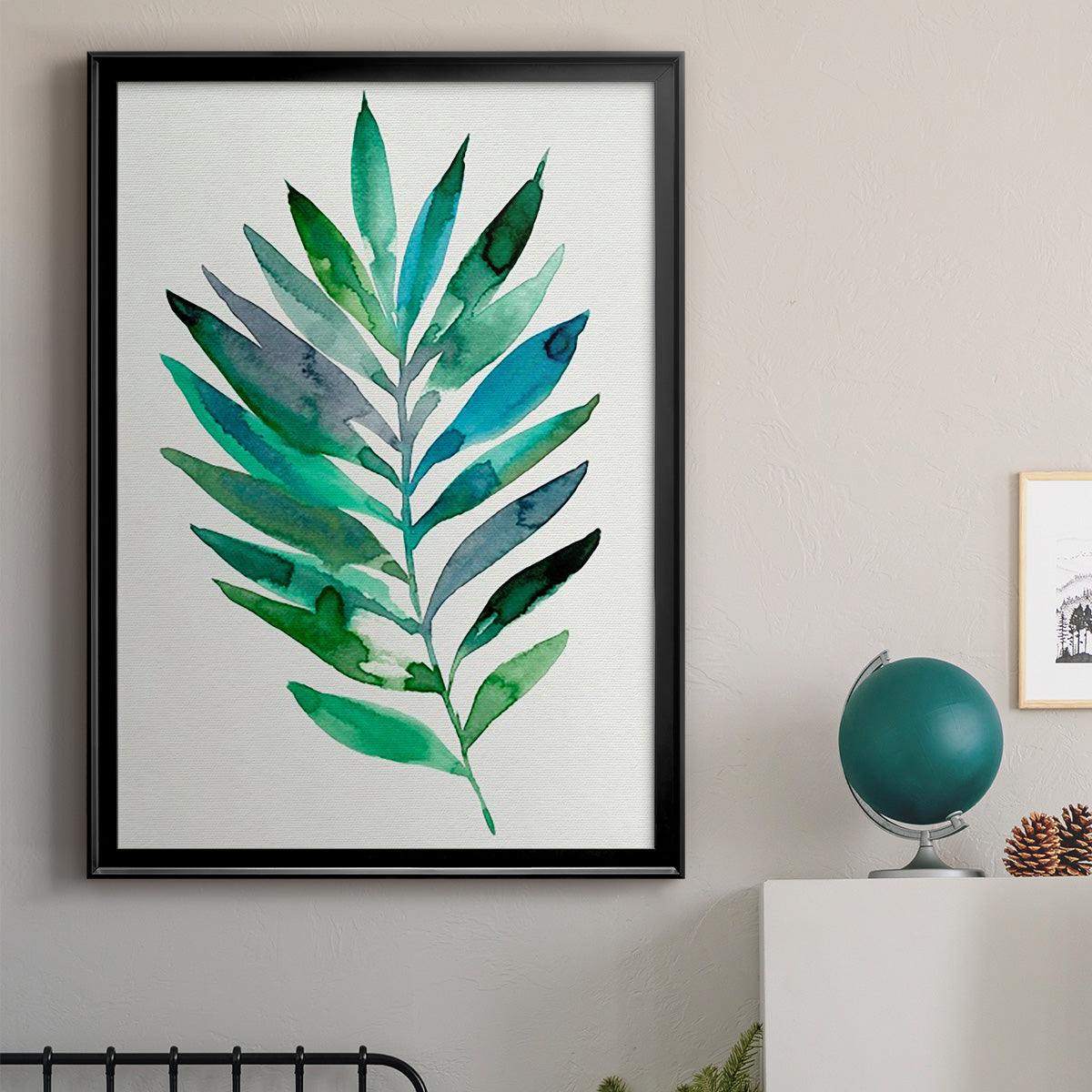 Palm Frond Flow III - Modern Framed Canvas Print