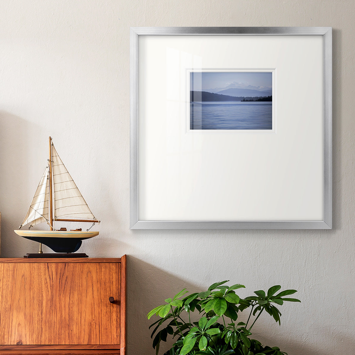 Blue Serenity Premium Framed Print Double Matboard