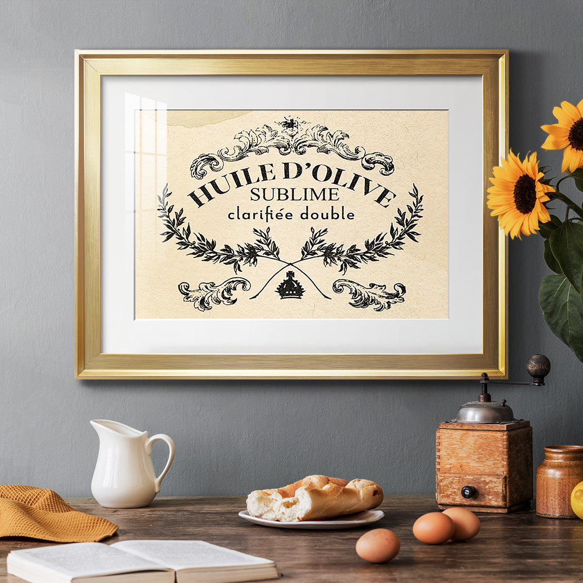 Antique French Label IV - Modern Framed Art Print