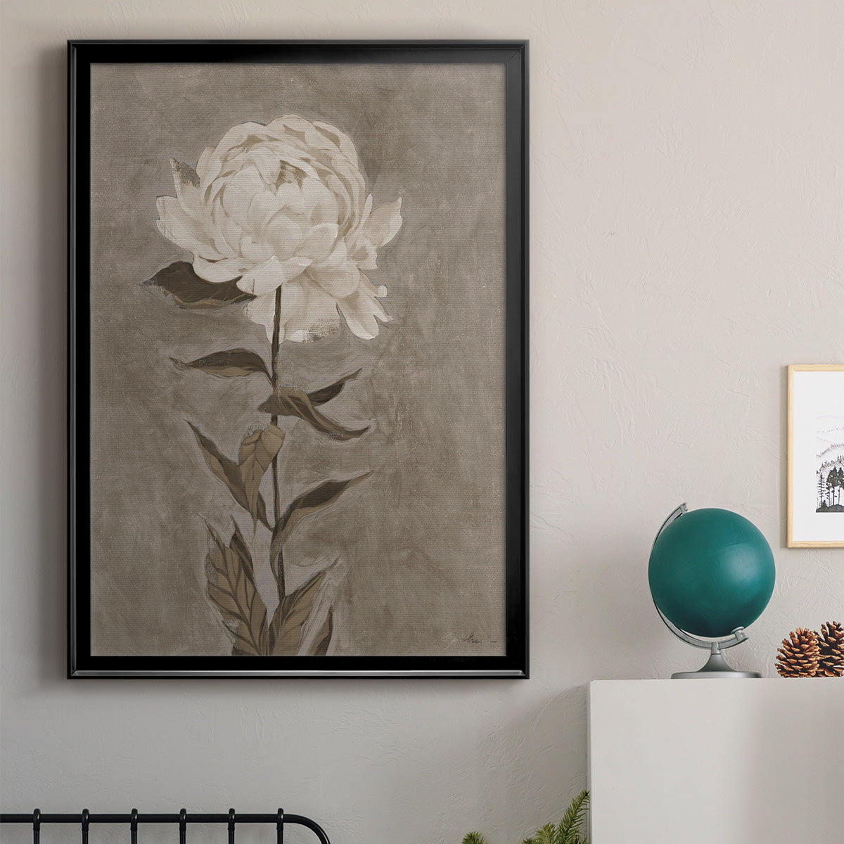 Pretty As A Peony I - Modern Framed Canvas Print