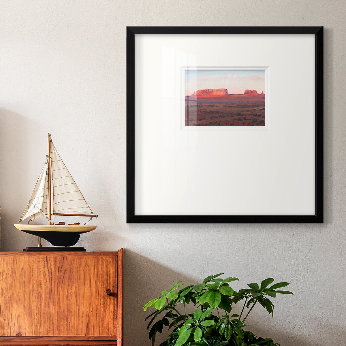 Red Rocks at Dusk I Premium Framed Print Double Matboard