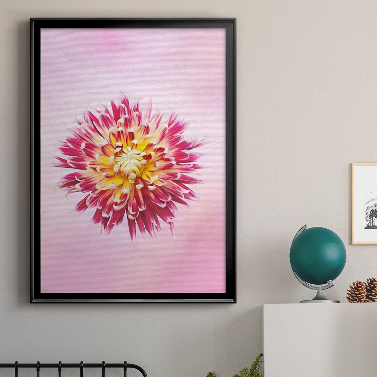 Exotic Flower Burst I - Modern Framed Canvas Print