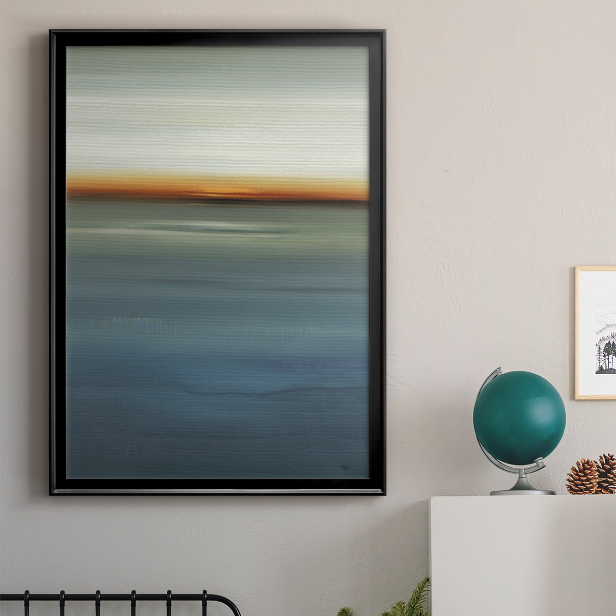 Beside the Blue I - Modern Framed Canvas Print