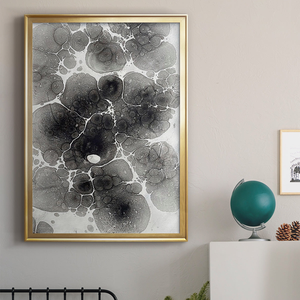 Marbling XIV - Modern Framed Canvas Print