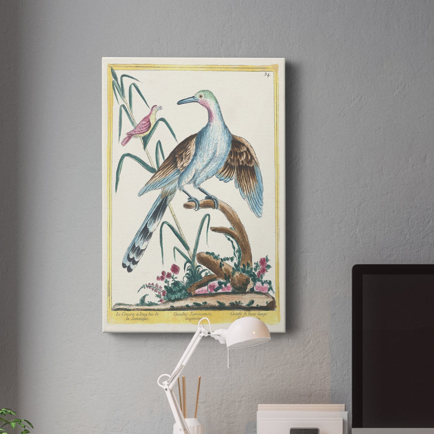 Pastel Birds V Premium Gallery Wrapped Canvas - Ready to Hang