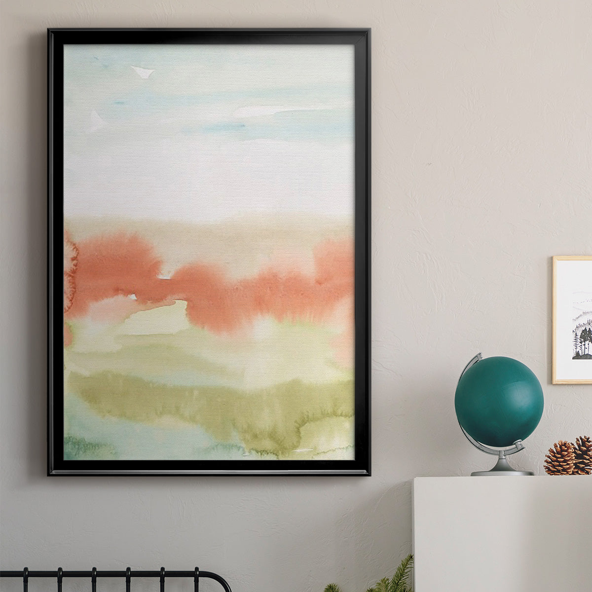 Blushing Sunrise I - Modern Framed Canvas Print