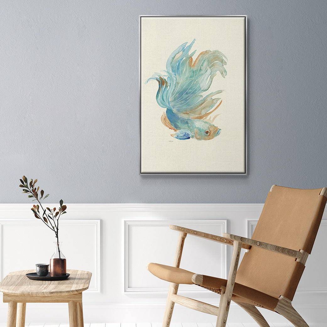 Betta I - Framed Premium Gallery Wrapped Canvas L Frame - Ready to Hang