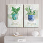 Potted Basil Premium Gallery Wrapped Canvas - Ready to Hang - Set of 2 - 8 x 12 Each