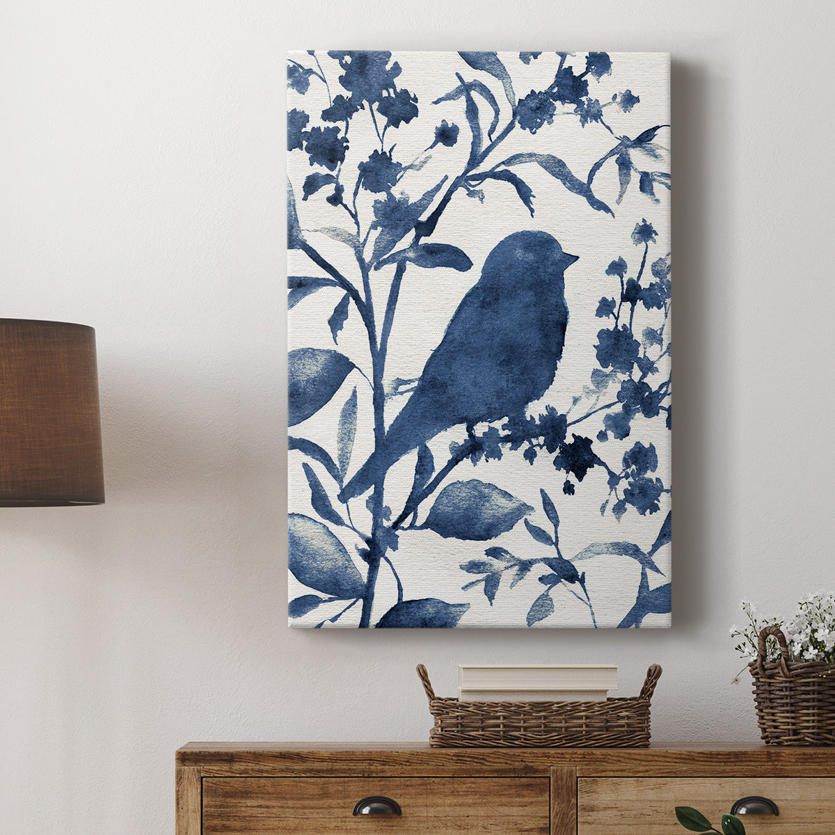 Bluebird Silhouette I Premium Gallery Wrapped Canvas - Ready to Hang