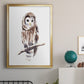 Barred Owl Impressions I - Modern Framed Canvas Print