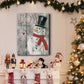 Joy To The World Snowman Premium Gallery Wrapped Canvas - Ready to Hang