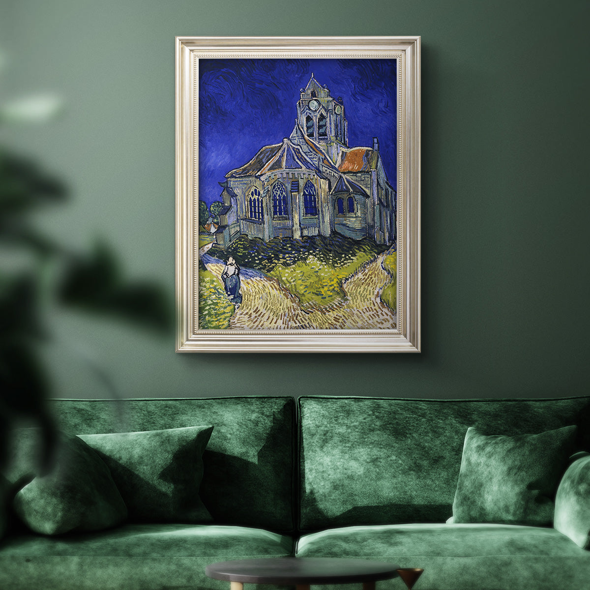 The Church at Auvers - Ornate Framed Canvas Print