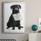 Love and Black Labrador - Modern Framed Canvas Print