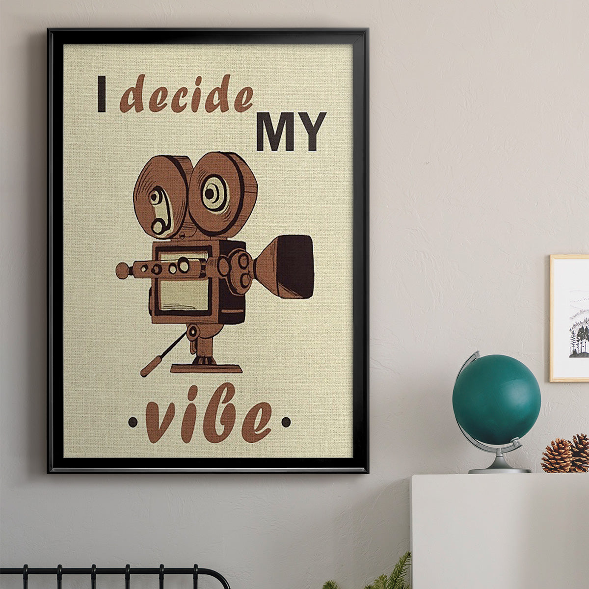 Movie Time III - Modern Framed Canvas Print