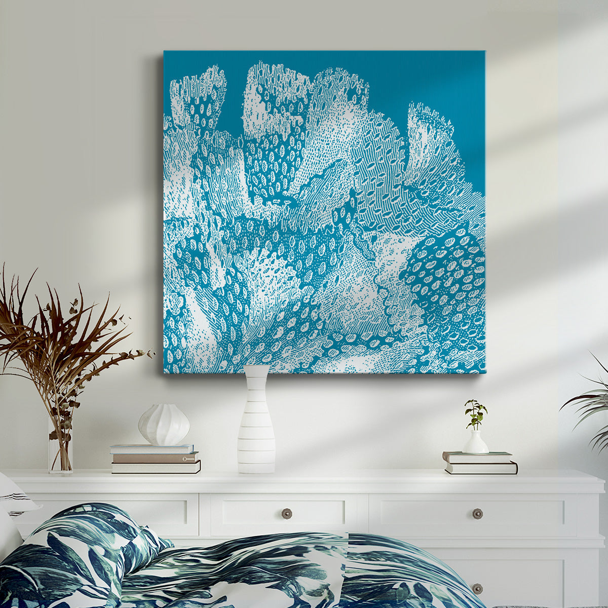 Saturated Coral IV - Canvas Art Print