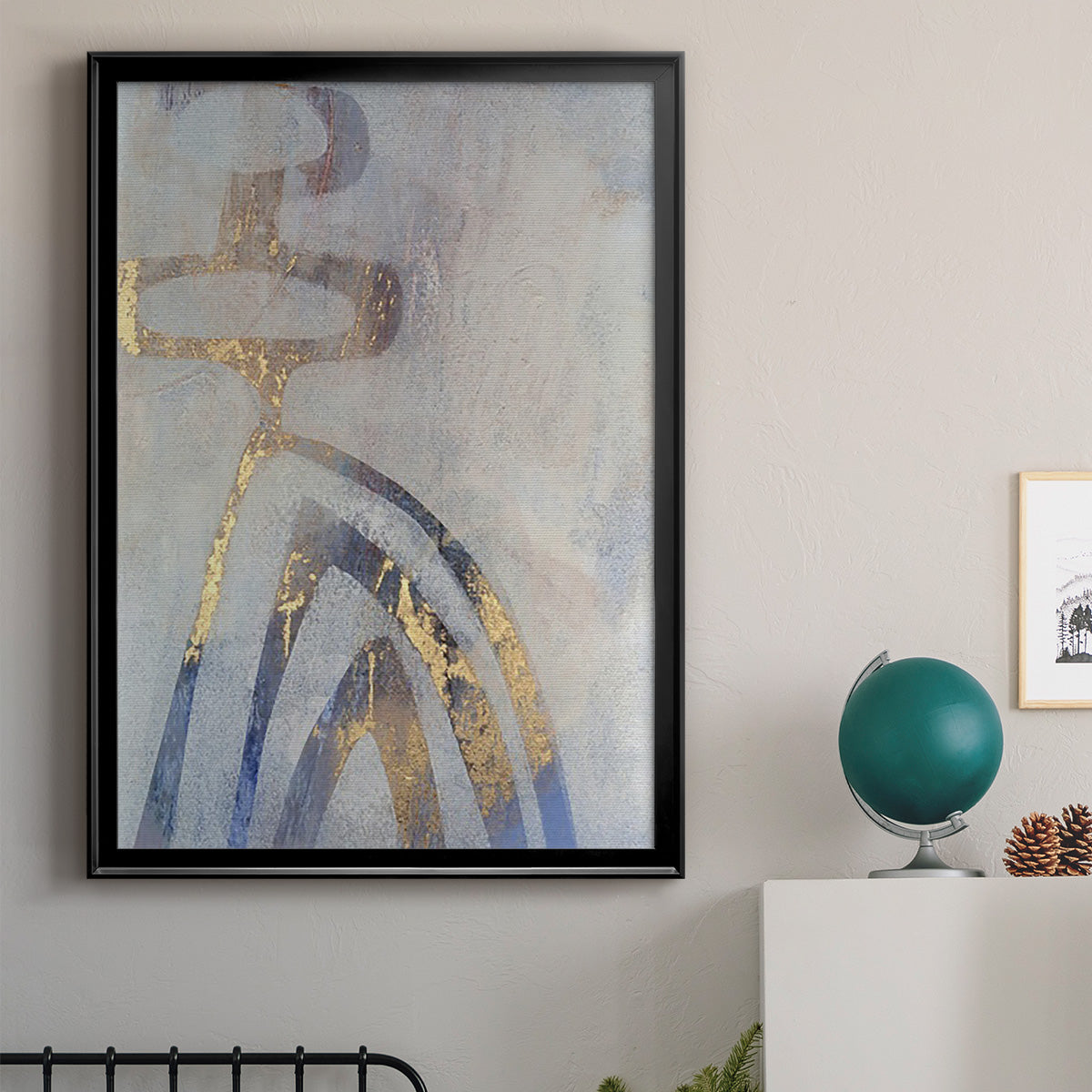 Linx III - Modern Framed Canvas Print