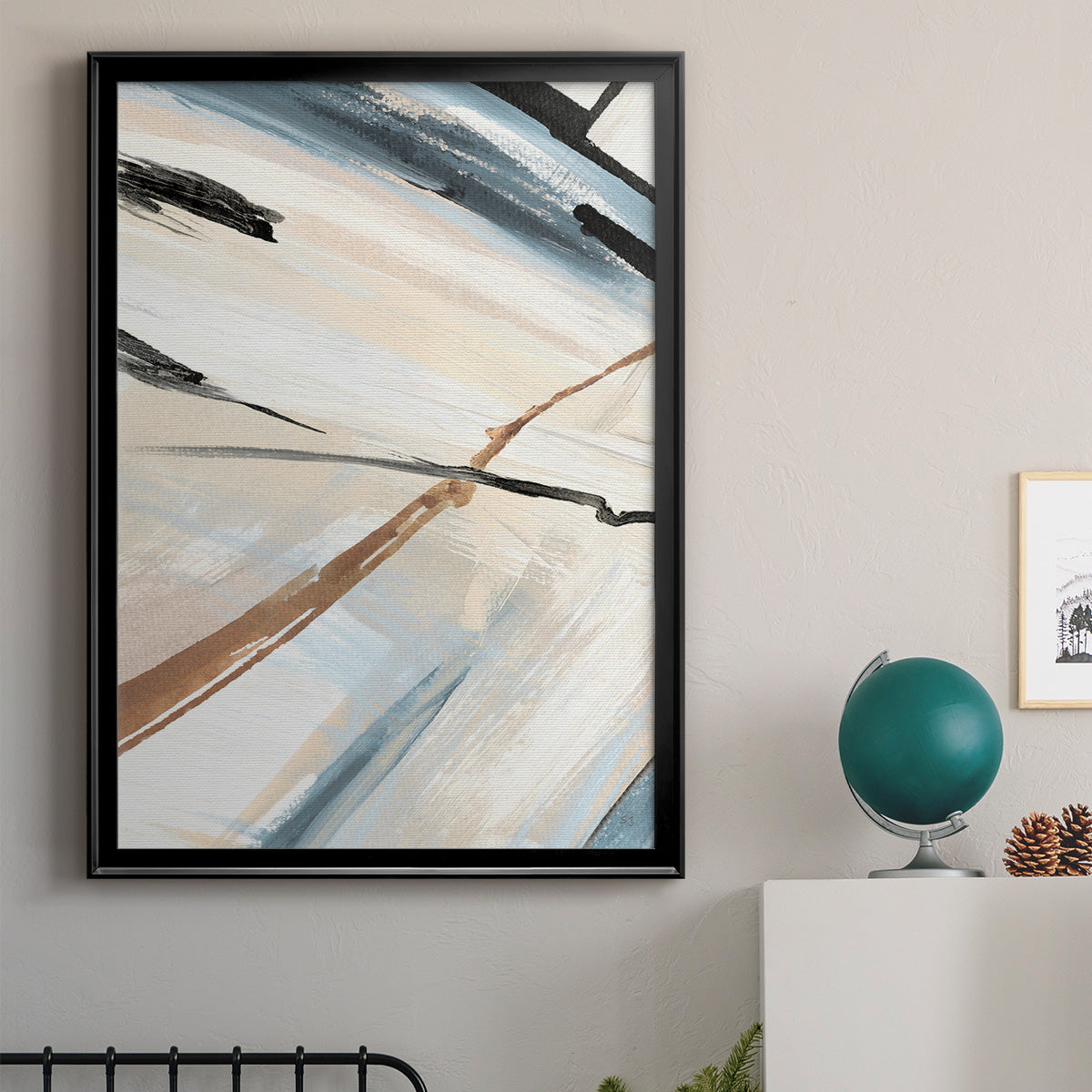 Dancing Wind Revisit II - Modern Framed Canvas Print