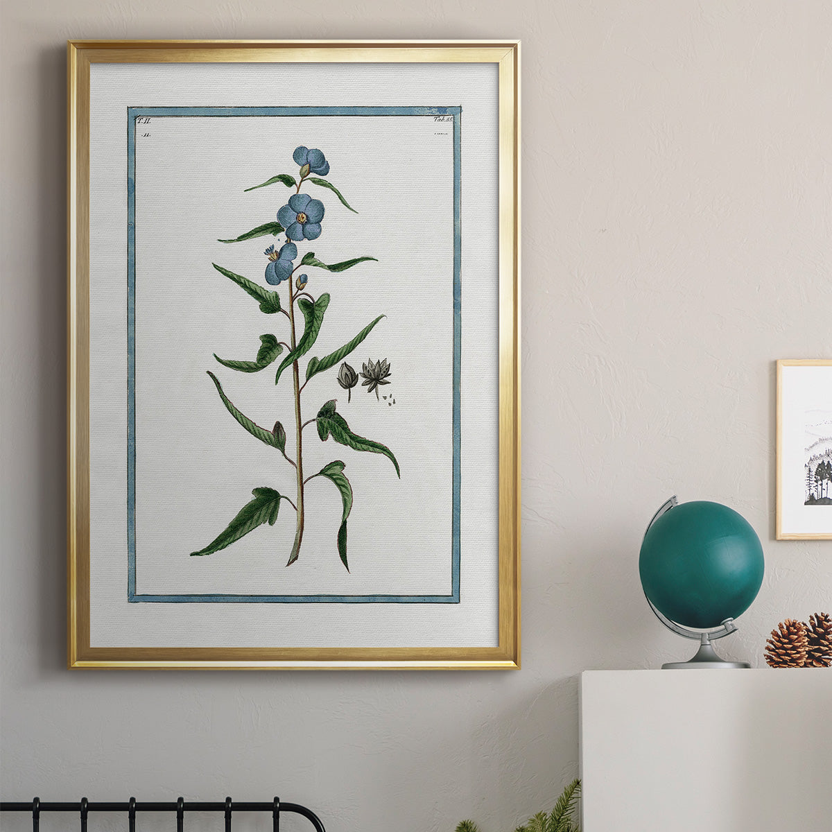 Shabby Chic Botanical I - Modern Framed Canvas Print