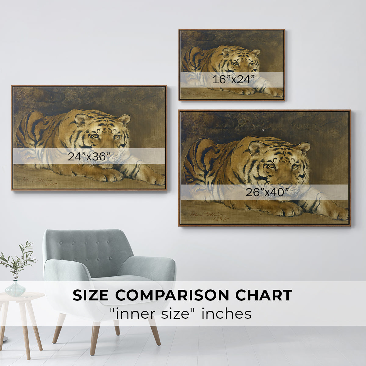 Study of a Tiger for Circe, 1885 - Floater Framed Canvas Print