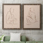 Sketched Pose I - Premium Framed Canvas 2 Piece Set - Ready to Hang