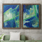 Geometric in Cool V - Premium Framed Canvas 2 Piece Set - Ready to Hang