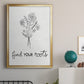 Find Your Roots Sketch - Modern Framed Canvas Print