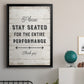 Please Stay Seated - Modern Framed Canvas Print