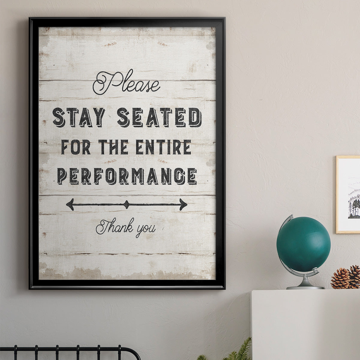 Please Stay Seated - Modern Framed Canvas Print
