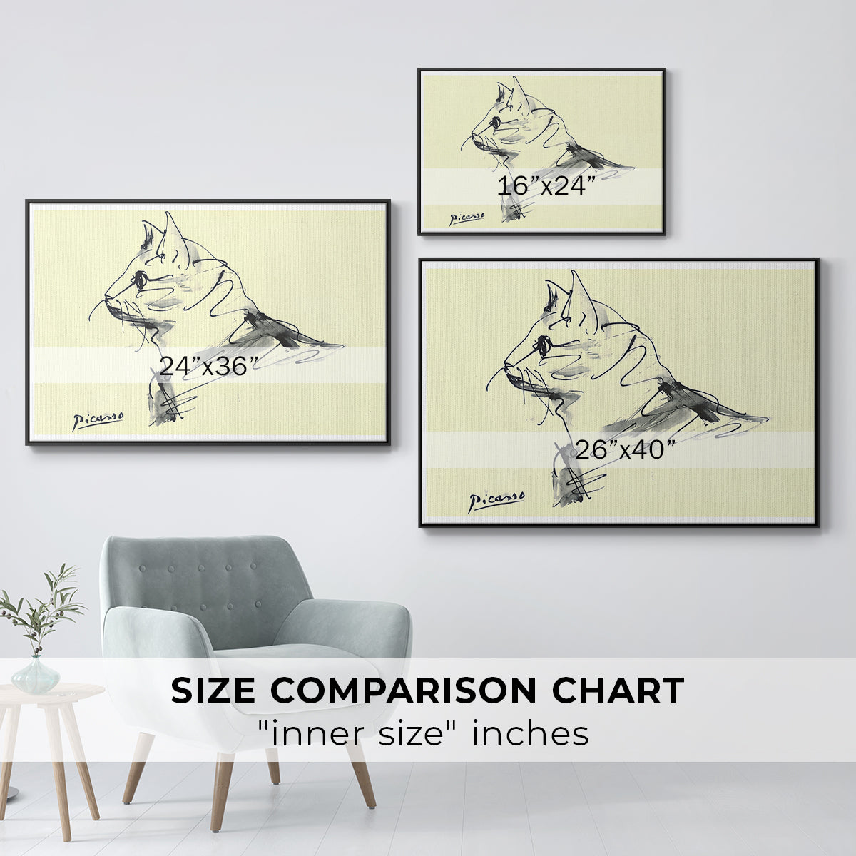 Cat (Le chat), c. 1961 - Floater Framed Canvas Print