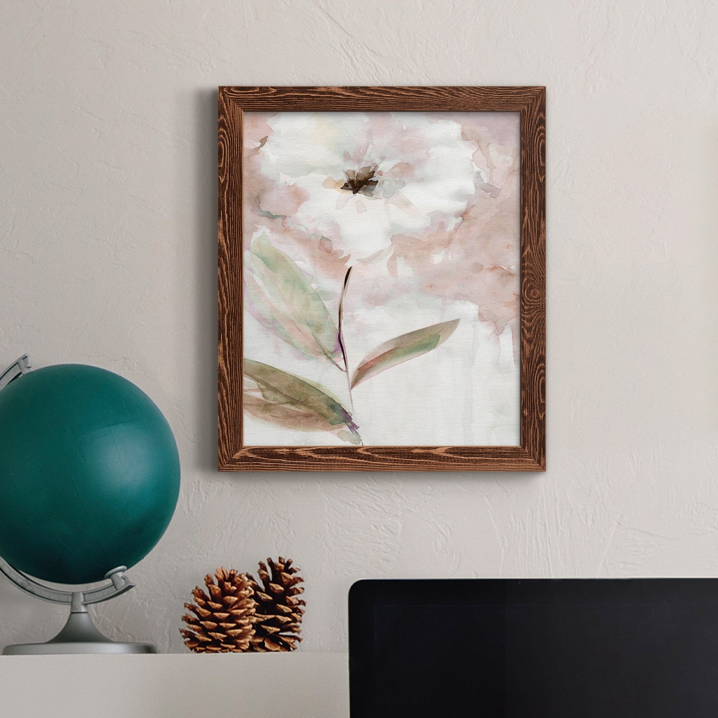 Summer Bloom I - Barnwood Framed Canvas Print
