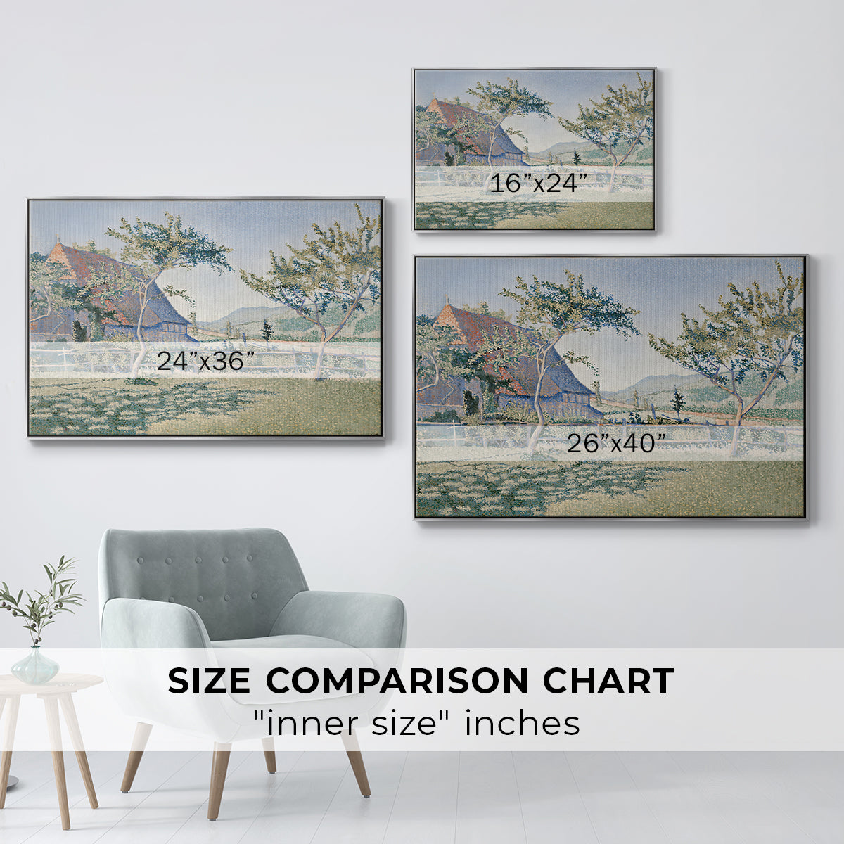 Comblat-le-Château, the Meadow, Opus 161, 1887 - Floater Framed Canvas Print