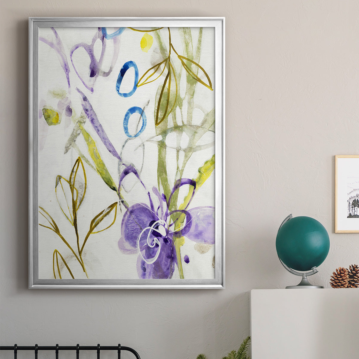 On A Whim II - Modern Framed Canvas Print